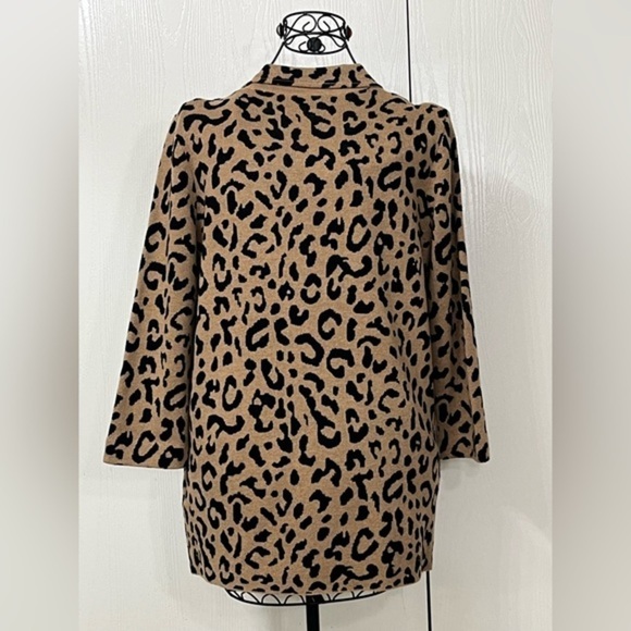 🟢 J. Crew Leopard Print 3/4 Sleeve Cardigan - Picture 9 of 13